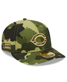 Мужская камуфляжная шляпа Cincinnati Reds 2022 Armed Forces Day Low Profile 59FIFTY. New Era