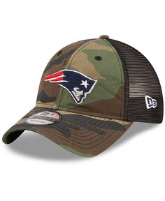 Мужская камуфляжная черная кепка New England Patriots Basic 9Twenty Trucker Snapback New Era