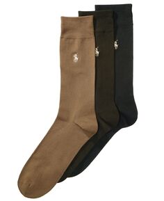 Набор из 3 мужских супермягких классических носков, увеличенный размер 13–16 Polo Ralph Lauren