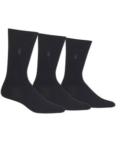 Набор из 3 мужских супермягких классических носков, увеличенный размер 13–16 Polo Ralph Lauren
