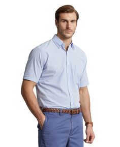 Мужская рубашка из жатого хлопка большого и высокого размера Polo Ralph Lauren