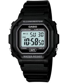 Мужские цифровые часы с черным полимерным ремешком, 42,4 мм Casio