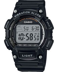 Мужские цифровые часы с черным полимерным ремешком, 47,1 мм Casio