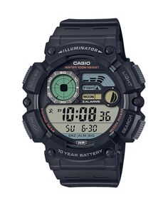 Мужские цифровые часы из черной смолы 50,1 мм, WS1500H-1AV Casio