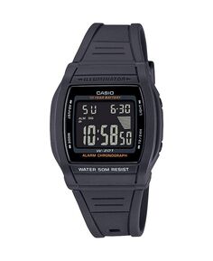 Мужские цифровые кварцевые серые часы из смолы, 36 мм, W201-1BV Casio