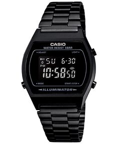 Мужские цифровые винтажные черные часы-браслет из нержавеющей стали 39x39 мм B640WB-1BMV Casio