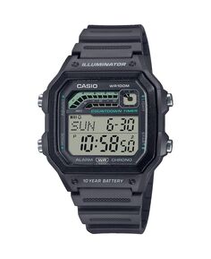 Мужские цифровые часы из серой смолы, 42,1 мм, WS1600H-8AV Casio