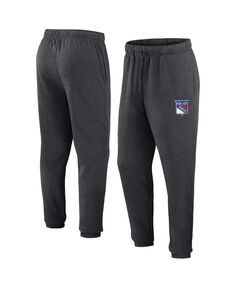 Мужские спортивные спортивные штаны темно-серого цвета с фирменным логотипом New York Rangers Fanatics
