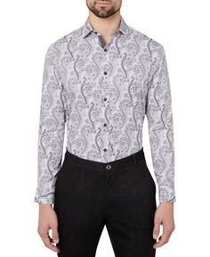 Мужская облегающая классическая рубашка без утюга с охлаждающим эффектом стрейч Society of Threads