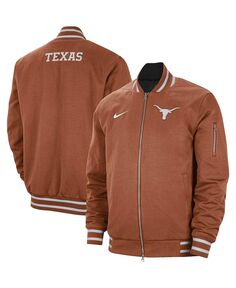Мужская куртка-бомбер с молнией во всю длину Texas Longhorns Texas Orange Nike