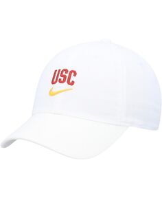 Мужская белая регулируемая шапка USC Trojans Heritage86 Arch Performance Nike