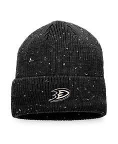 Мужская фирменная черная вязаная шапка Anaheim Ducks Authentic Pro Rink Pinnacle с манжетами Fanatics