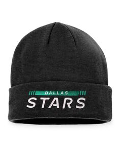 Мужская черная фирменная вязаная шапка Dallas Stars Authentic Pro Rink с манжетами Fanatics