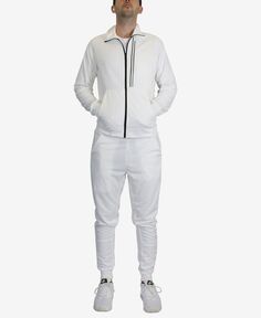 Мужская облегающая влагоотводящая спортивная куртка для активного отдыха и брюки для бега, комплект из 2 предметов Galaxy By Harvic