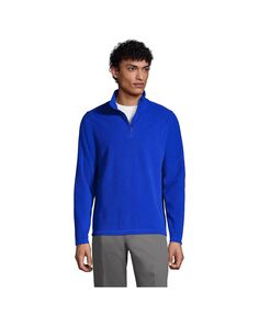 Школьная форма, мужская легкая флисовая куртка-пуловер с молнией на четверть Lands&apos; End
