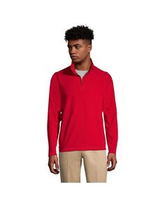 Школьная форма, мужская легкая флисовая куртка-пуловер с молнией на четверть Lands&apos; End
