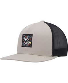 Мужская коричневая кепка Trucker Snapback с принтом VA All The Way RVCA