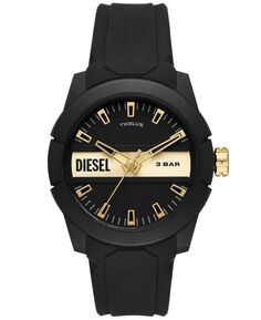 Мужские часы Double Up, черный силиконовый ремешок, 43 мм Diesel