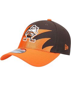 Мужская коричневая, оранжевая кепка Cleveland Browns Surge 39THIRTY Flex Hat New Era