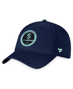 Мужская фирменная гибкая шапка Deep Sea Blue Seattle Kraken Authentic Pro Training Camp Fanatics