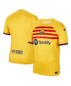 Мужская желтая футболка Барселоны 2022/23, копия стадиона Fourth Breathe Stadium Nike