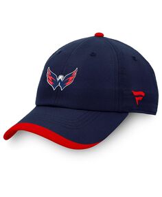 Мужская фирменная темно-синяя регулируемая шапка Washington Capitals Authentic Pro Rink Pinnacle Fanatics
