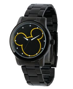 Мужские часы Disney Mickey Mouse из черного сплава ewatchfactory