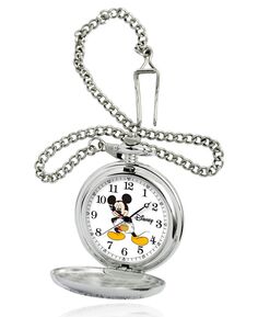 Мужские карманные часы Disney Mickey Mouse из серебряного сплава ewatchfactory