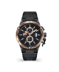 Мужские часы Giro Uno, черный ремешок из натуральной кожи, 45 мм Ducati Corse