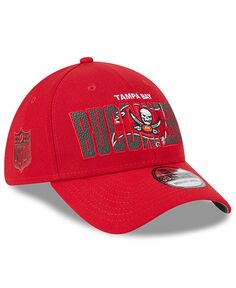 Мужская красная гибкая кепка Tampa Bay Buccaneers 2023 NFL Draft 39THIRTY New Era