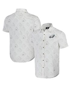 Мужская тканая рубашка на пуговицах с короткими рукавами из коллекции NFL x Darius Rucker от White Philadelphia Eagles Fanatics