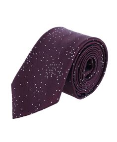 Шелковый галстук Mystere металлик в горошек TRAFALGAR