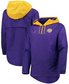 Мужская фиолетово-золотая куртка LSU Tigers Player с молнией до четверти Nike