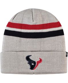 Мужская серая вязаная шапка с манжетами Houston Texans Monhegan &apos;47 Brand