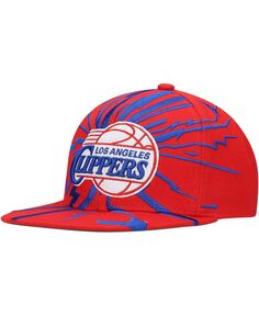 Мужская красная кепка La Clippers из твердой древесины Classics Earthquake Snapback Mitchell &amp; Ness