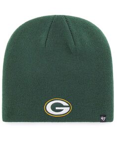 Мужская зеленая вязаная шапка с логотипом Green Bay Packers Primary &apos;47 Brand