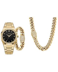 Мужские часы-браслет из блестящего золотистого металла, 42 мм, подарочный набор Ed Hardy Ed Hardy