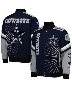 Мужская куртка на кнопках темно-синего и серебристого цвета Dallas Cowboys Extreme Red Zone G-III Sports by Carl Banks