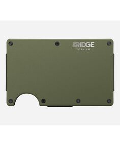 Titanium Matte Olive: кошелек с ремешком для денег The Ridge