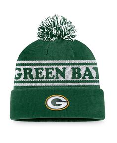 Мужская вязаная шапка с манжетами и помпоном Green Bay Packers Sport Resort Fanatics