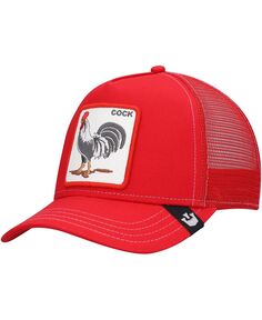 Мужская красная кепка The Rooster Trucker Snapback Goorin Bros.