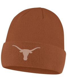 Мужская вязаная шапка с манжетами в тон Техасского оранжевого цвета Texas Longhorns Nike