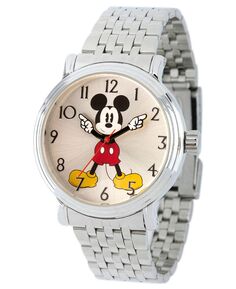 Мужские серебряные часы-браслет с Микки Маусом Disney 44 мм ewatchfactory