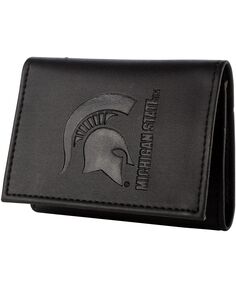 Мужской гибридный тройной кошелек Michigan State Spartans черного цвета Evergreen Enterprises