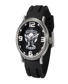 Мужские часы Disney Star Wars Mandalorian, the Vintage Inspired из сплава с черным каучуковым ремешком, 44 мм ewatchfactory