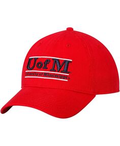 Мужская красная неструктурированная регулируемая шляпа Ole Miss Rebels U of M Classic Bar Game