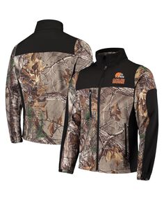 Мужская куртка Realtree Camo и черная Cleveland Browns Circle Hunter Softshell с молнией во всю длину Dunbrooke