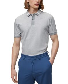 Мужская двухцветная рубашка-поло стандартного кроя Hugo Boss
