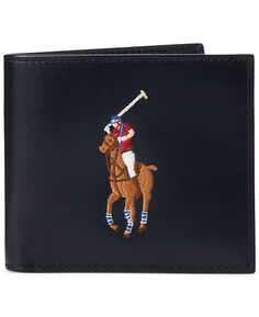 Мужской кожаный кошелек Big Pony с складным бумажником Polo Ralph Lauren