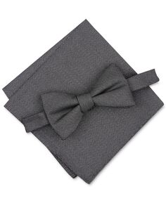 Мужской нагрудный платок с однотонной текстурой и галстуком-бабочкой Alfani